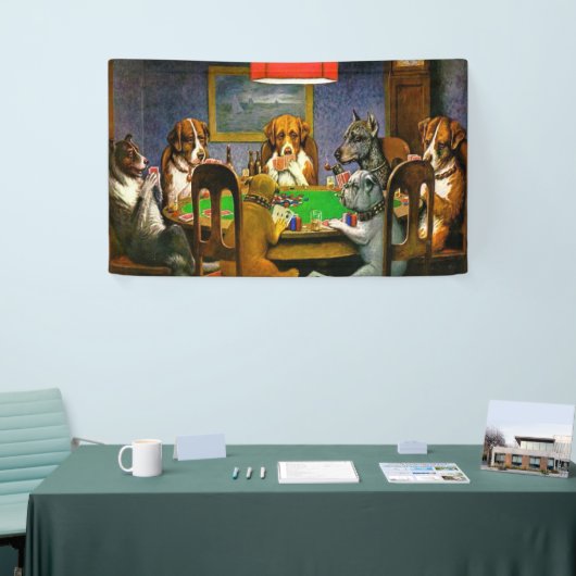 Dogs Spelling Poker Spandoek (Beurs)