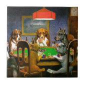 Dogs Spelling Poker Tegeltje (Voorkant)