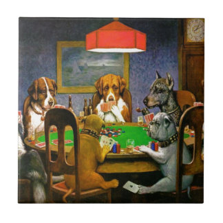 Dogs Spelling Poker Tegeltje