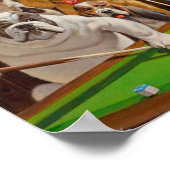 Dogs Spellingpool Billiard door Cassius Marcellus  Poster (Hoek)