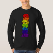 Dogs Stack Rainbow LGBT Gay Les Trans Pride Pet T-shirt (Voorkant)
