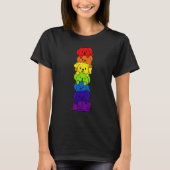 Dogs Stack Rainbow LGBT Gay Les Trans Pride Pet T-shirt (Voorkant)