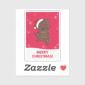 Dogs Sticke van de wintersneeuw van de Labrador Sticker (Vel)