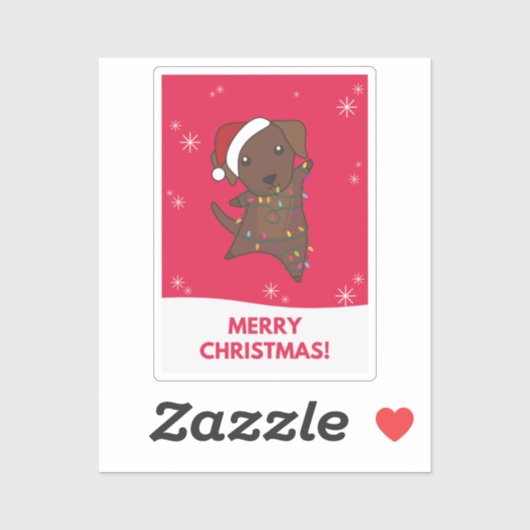 Dogs Sticke van de wintersneeuw van de Labrador Sticker (Vel)