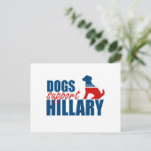 DOGS SUPPORT HILLARY.png Briefkaart (Staand voorkant)