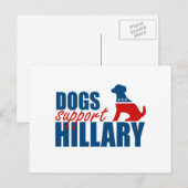 DOGS SUPPORT HILLARY.png Briefkaart (Voorkant / Achterkant)