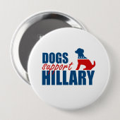 DOGS SUPPORT HILLARY.png Ronde Button 4,0 Cm (Voorkant /achterkant)