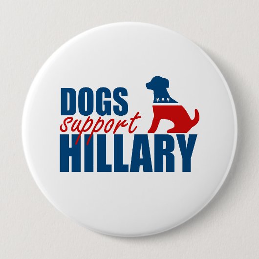 DOGS SUPPORT HILLARY.png Ronde Button 4,0 Cm (Voorkant)