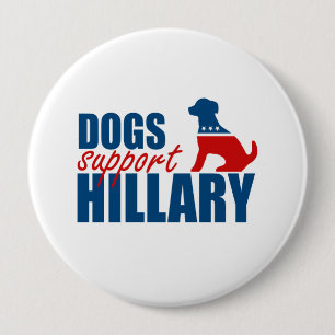 DOGS SUPPORT HILLARY.png Ronde Button 4,0 Cm
