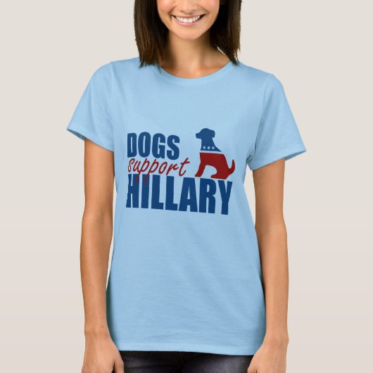 DOGS SUPPORT HILLARY.png T-shirt (Voorkant)