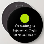 Dogs Tennis Ball Ronde Button 6,0 Cm (Voorkant /achterkant)