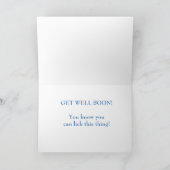 Dog's Tongue Cures All get well card Kaart (Binnen)