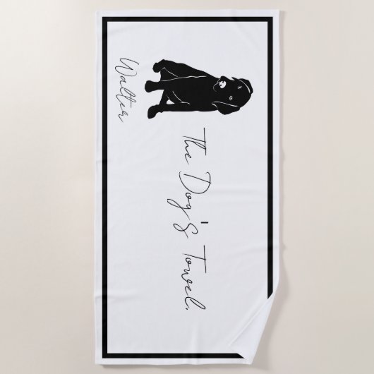 Dogs Towel Strandlaken (Voorkant)
