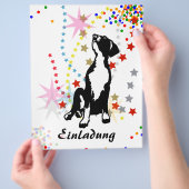 Dogs uitnodiging kinderverjaardag flyer (Hand)