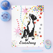 Dogs uitnodiging kinderverjaardag flyer (Enkel)