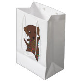 Dogs van labrador Kerstwinter Medium Cadeauzakje (Voorkant Gekanteld)