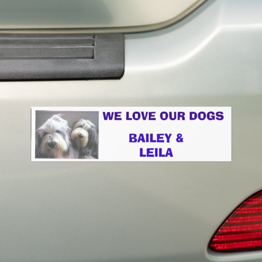 Dogs van Tracey Bumpersticker (Op auto)
