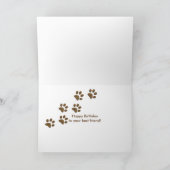 Dog's verjaardag met kaarsen kaart (Binnen)