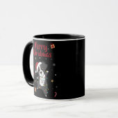 Dogs voor de winter van Collie Kerstmis Mok (Voorkant links)