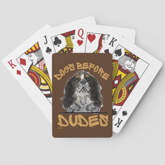DOGS VOOR DUDES Cavalier King Charles Spaniel Pokerkaarten (Achterkant)