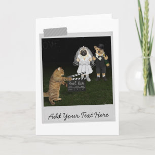 Dogs Wedding Movie Theme Funny Card Kaart