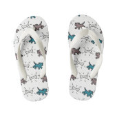 Dogs White Botten Graffiti Style Kinder flip flop  (Voetbed)