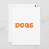 DOGS-woord in geel Briefkaart (Voorkant / Achterkant)