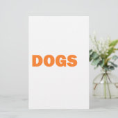 DOGS-woord in geel Briefpapier (Staand voorkant)