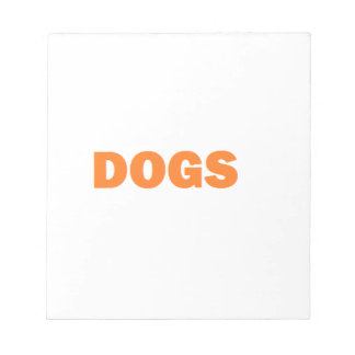 DOGS-woord in geel Notitieblok