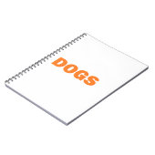 DOGS-woord in geel Notitieboek (Linkerzijde)