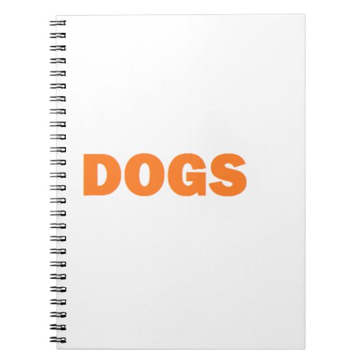 DOGS-woord in geel Notitieboek (Voorkant)