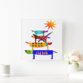 Dog's World Vierkante Klok (Huis)