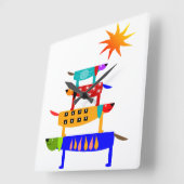 Dog's World Vierkante Klok (Hoek)