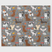 Dogs Wrapping Paper Cadeaupapier (Vlak)