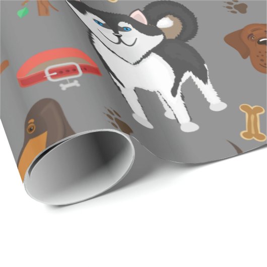 Dogs Wrapping Paper Cadeaupapier (Rol Hoek)