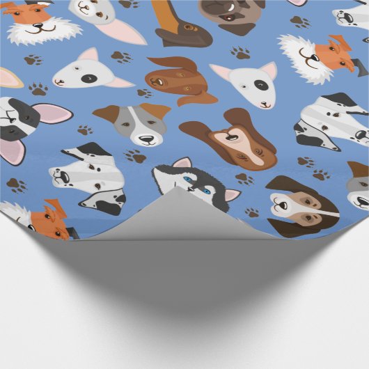 Dogs Wrapping Paper Cadeaupapier (Hoek)