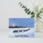 Dogsled Briefkaart (Staand voorkant)