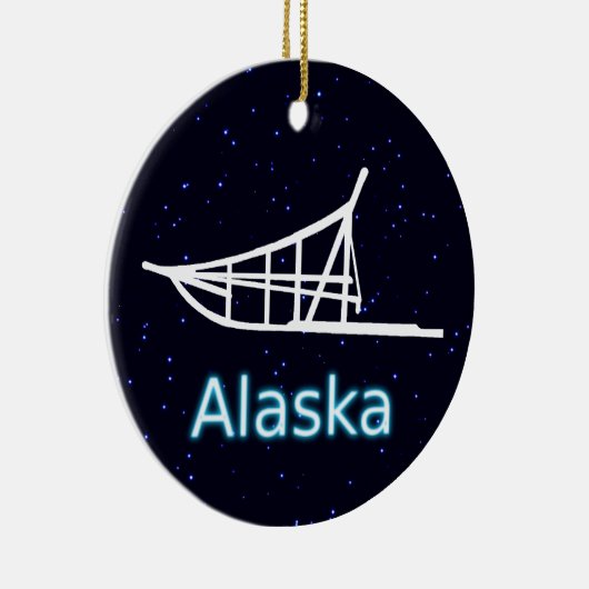 Dogsled Keramisch Ornament (Rechts)