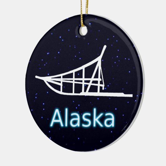 Dogsled Keramisch Ornament (Links)