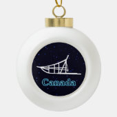 Dogsled Keramische Bal Ornament (Voorkant)