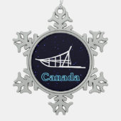 Dogsled Tin Sneeuwvlok Ornament (Voorkant)