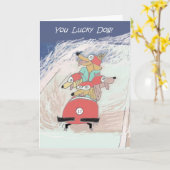 Dogsled - verjaardagskaart kaart (Gele Bloem)