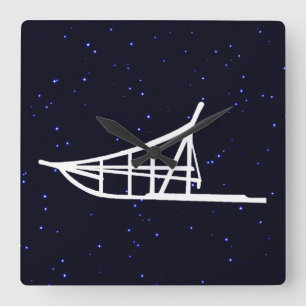 Dogsled Vierkante Klok