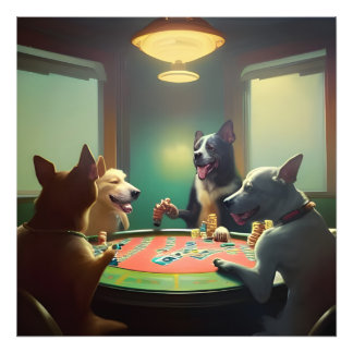 Dogs'Poker Night Foto Afdruk