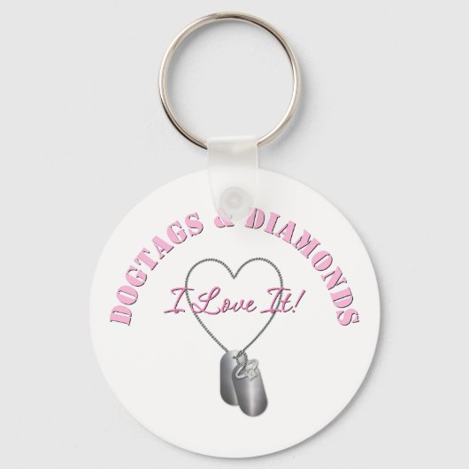 DogTags & diamanten Sleutelhanger (Voorkant)