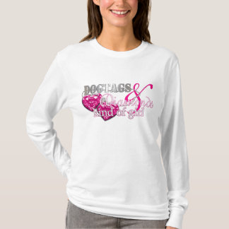 Dogtags & diamanten soort meisje t-shirt