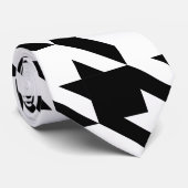 Dogtooth, Houndstooth-patroon in zwart-wit Stropdas (Opgerold)