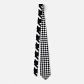 Dogtooth, Houndstooth-patroon in zwart-wit Stropdas (Achterkant)