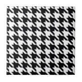 Dogtooth, Houndstooth-patroon in zwart-wit Tegeltje (Voorkant)