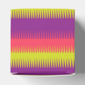 Dogtooth lijnen paarse roze lime groene geschenkdo bedankdoosjes (Bovenkant)